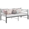 vidaXL Estrutura sof&aacute;-cama de puxar 90x200 cm metal preto