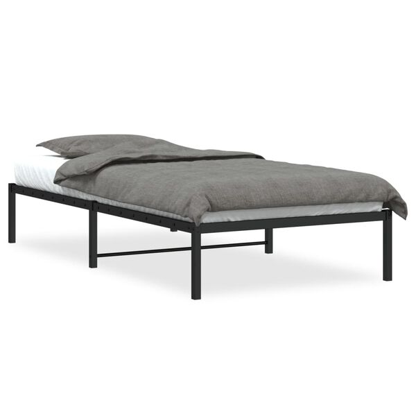 vidaXL Estrutura de cama 100x200 cm metal preto