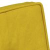 vidaXL Cadeira de relaxamento com banco em veludo amarelo