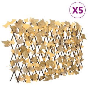 vidaXL Treli&ccedil;a de &aacute;cer artificial extens&iacute;vel 5 pcs 180x60 cm laranja
