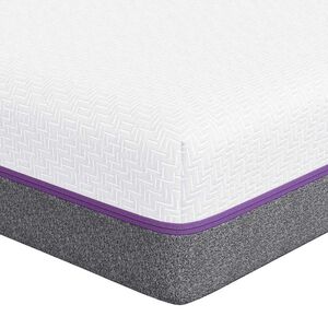 vidaXL Colch&atilde;o de espuma de mem&oacute;ria M&eacute;dio 80 x 160 cm Branco e Cinza