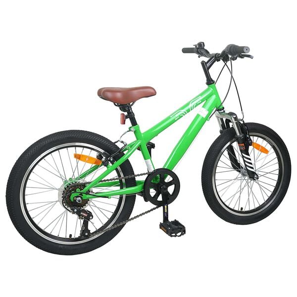 vidaXL Kids Mountain Bike 20 Polegadas 6-Speed para 5-8 anos Verde