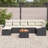 vidaXL Conjunto de Sof&aacute; de Jardim 8 pcs Preto Rattan Sint&eacute;tico