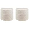 vidaXL Corda de juta 2 unid. 2 mm Branco 100% juta Tossa