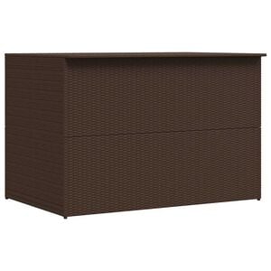 vidaXL Caixa de arruma&ccedil;&atilde;o para jardim 150x100x100 cm vime PE castanho
