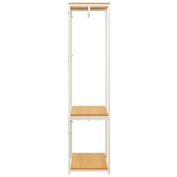 vidaXL Roupeiro 60x40x167 cm metal e contraplacado branco e carvalho