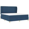 vidaXL Cama Box Springs com Colch&atilde;o Cinza Escuro 90x190 cm Azul tecido