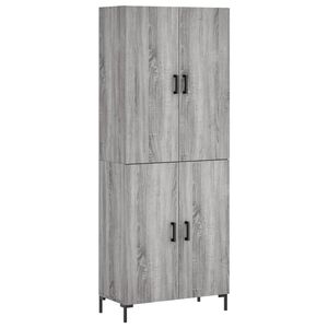 vidaXL Arm&aacute;rio alto 69,5x34x180 cm derivados de madeira sonoma cinza