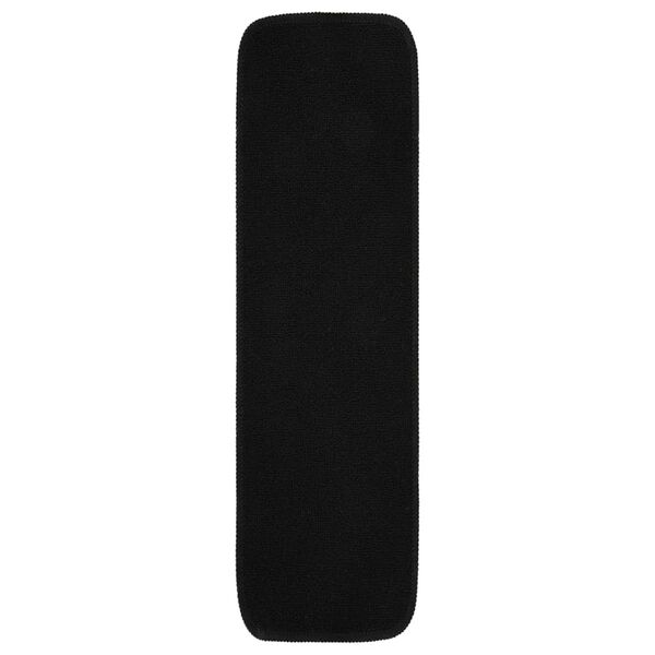 vidaXL Tapetes antiderrapantes retang. p/ escadas 15pcs 75x20 cm preto