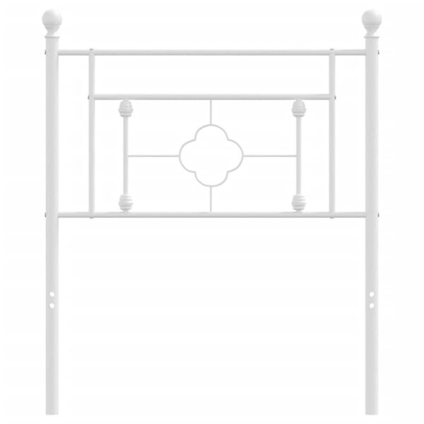 vidaXL Cabeceira de cama 75 cm metal branco