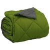 vidaXL Duvet de Ano Inteiro Verde e Antracite 200 x 200 cm Microfibra