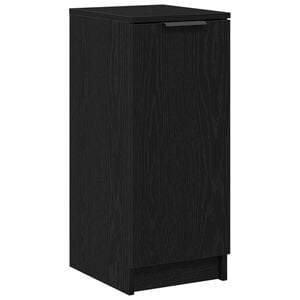 vidaXL Arm&aacute;rio de Sapatos com porta Carvalho Preto 29,5 x 35 x 70 cm