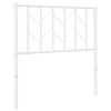 vidaXL Cabeceira de substitui&ccedil;&atilde;o 80 cm metal branco