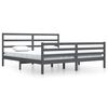 vidaXL Estrutura de cama 200x200 cm pinho maci&ccedil;o cinzento