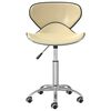 vidaXL Cadeiras de jantar giratórias 4 pcs couro art. creme