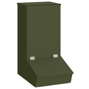 vidaXL Comedouro para Porcos Verde Oliva 55 x 38 x 76 cm 20 kg