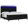 vidaXL Cama Box com colch&atilde;o com led Preto 200 x 200 cm tecido