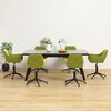 vidaXL Cadeiras de jantar girat&oacute;rias 6 pcs veludo verde-claro