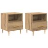 vidaXL Mesa-de-cabeceira 2 unid. Castanho 40 x 35 x 47,5 cm