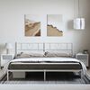 vidaXL Estrutura de cama com cabeceira 183x213 cm metal branco
