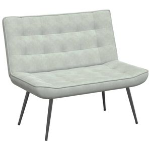 vidaXL Banco 110x74x84 cm veludo cinzento-claro