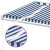 vidaXL Toldo retr&aacute;til manual com LED 350x250 cm azul e branco