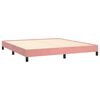 vidaXL Estrutura de cama 160x200 cm veludo rosa