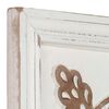 vidaXL Decora&ccedil;&atilde;o Art&iacute;stica 2 pcs Marrom e Branco 40 x 40 x 1,5 cm