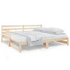 vidaXL Sof&aacute;-cama de puxar 2x(80x200) cm madeira de pinho maci&ccedil;a