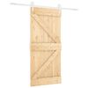 vidaXL Porta Deslizante Natural e Branco 90 x 210 cm