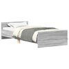 vidaXL Estrutura de cama solteiro derivados madeira cinzento sonoma