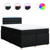 vidaXL Cama boxspring com colch&atilde;o 120x190 cm tecido preto