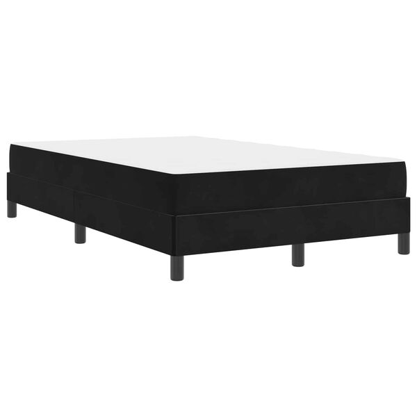 vidaXL Cama Box com colch&atilde;o Preto 120 x 200 cm tecido