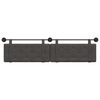 vidaXL Cabeceira Suspensa Preto 210 x 55 x 5 cm PU Antigo