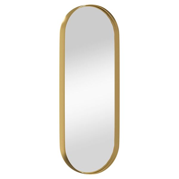 vidaXL Espelho de parede 15x40 cm oval dourado