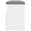vidaXL Banco para sapatos branco 82x32x45,5 cm madeira projetada