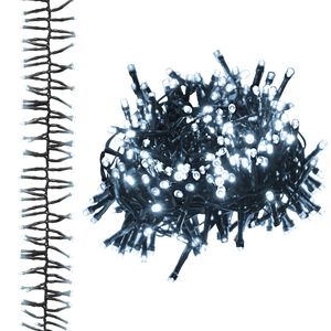 vidaXL Cord&atilde;o de luzes agrupadas 400 luzes LED 7,4 m PVC branco frio