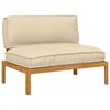 vidaXL Conjunto de Sof&aacute;s com almofada Liso Bege 120 x 92 x 69 cm