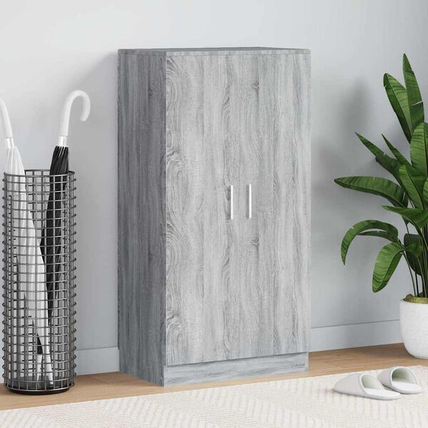 vidaXL Sapateira 55x35x108 cm derivados de madeira cinzento sonoma