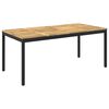 vidaXL Mesa de Jantar de Jardim Branco lavado e preto