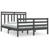 vidaXL Estrutura de cama 140x190 cm madeira maci&ccedil;a cinzento
