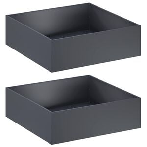 vidaXL Vaso de Jardim 2 unid. Antracite 80 x 80 x 30 cm
