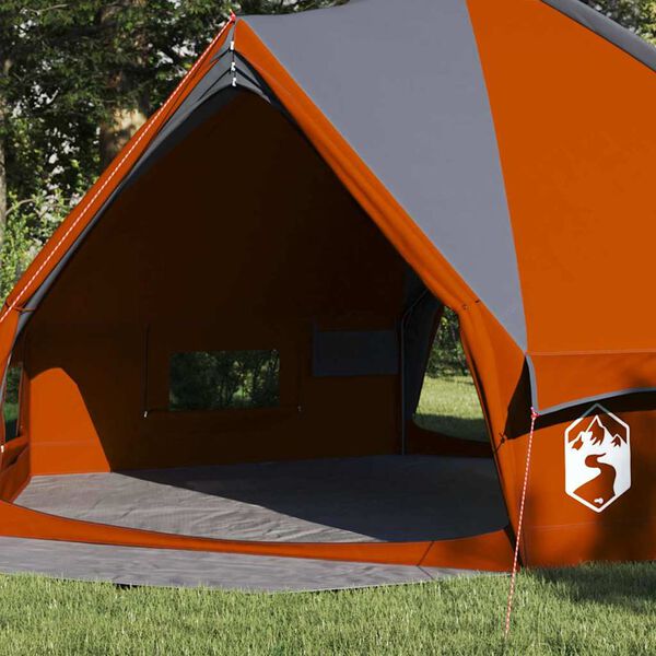 vidaXL Tenda Teepee com telhado Cinza e Laranja 490 x 410 x 210 cm