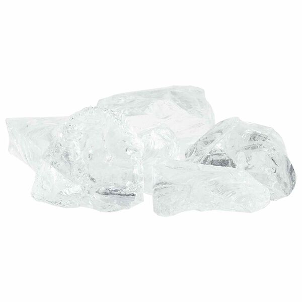 vidaXL Pedras de Jardim Branco 12 cm Vidro