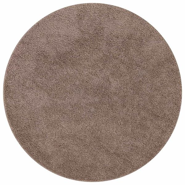 vidaXL Tapete Shaggy Antiderrapante Castanho 160 x 160 cm PP
