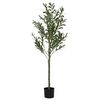 vidaXL Oliveira artificial 450 folhas 120 cm verde
