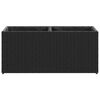 vidaXL Floreira com 2 vasos 2 pcs 72x30x32 cm vime PE preto