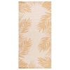 vidaXL Tapete de tecido plano para exterior 100x200 cm padr&atilde;o folhas
