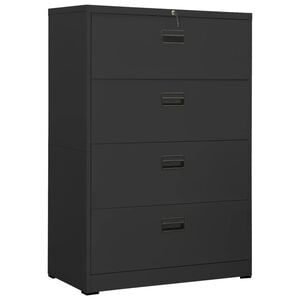vidaXL Arquivador 90x46x134 cm a&ccedil;o antracite