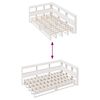 vidaXL Cama com estante sem colch&atilde;o 120x190 cm pinho maci&ccedil;o branco